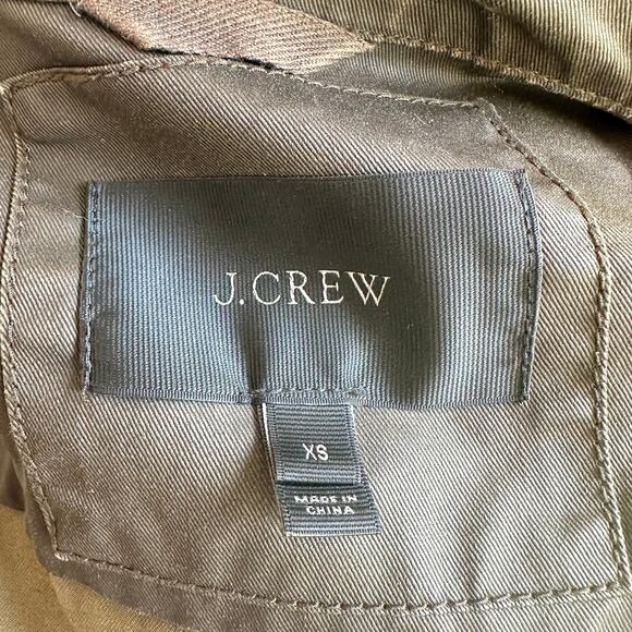 J.Crew Downtown Field Utility Jacket XS Cotton Olive Green Fall Coat Button Up - Picture 6 of 7